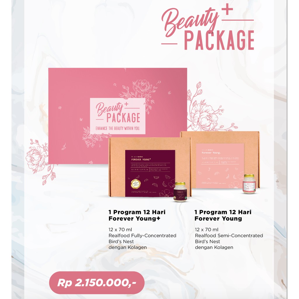 

Realfood Bundling Program Beauty+ Package 2150000 (24 X 70 ml) SARANG BURUNG WALET ASLI