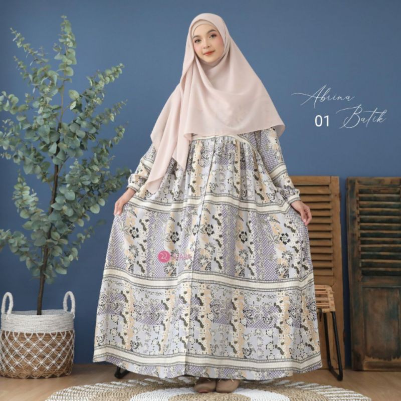 ABRINA BATIK GAMIS BY ZIZARA / Gamis batik kondangan Syari