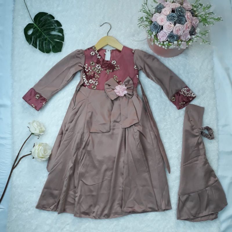 DRESS MUSLIM ANAK PEREMPUAN / GAUN MUSLIM ANAK PEREMPUAN / BAJU MUSLIM ANAK PEREMPUAN (STARKIDS COLL
