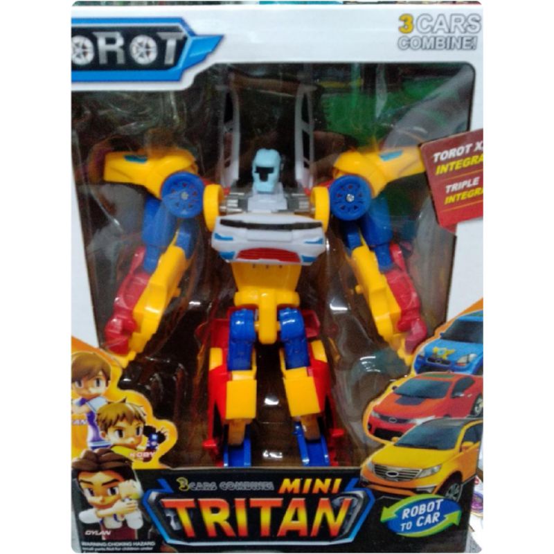 mainan robot tobot tritan  (robot to car) / mainan robot tritan (3 car)/  kado anak cowo / mainan an