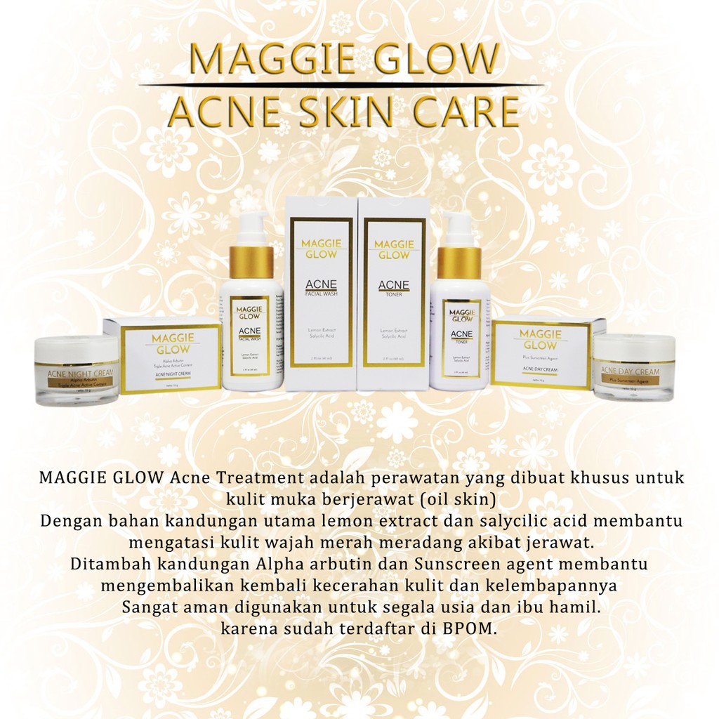 MAGGIE GLOW ACNE DAY CREAM BPOM NA18160103141 by AILIN