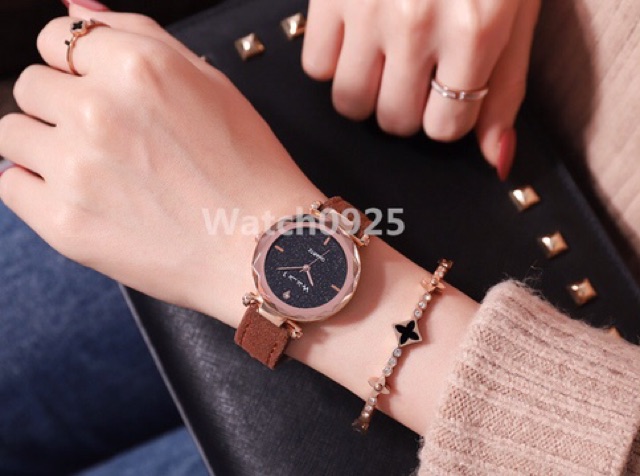 JAM TANGAN MURAH CEWEK QUARTZ ANALOG DESAIN BINTANG GAYA KOREA UNTUK WANITAWATCH SABUK MURAH W78