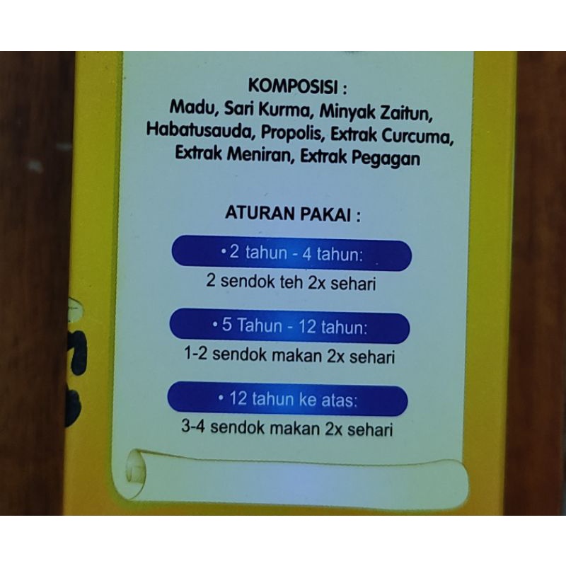 MADU RATU LEBAH JUNIOR DHA GOLD PLUS OMEGA 3 / NAFSU MAKAN / IMUN / PERTUMBUHAN OTAK