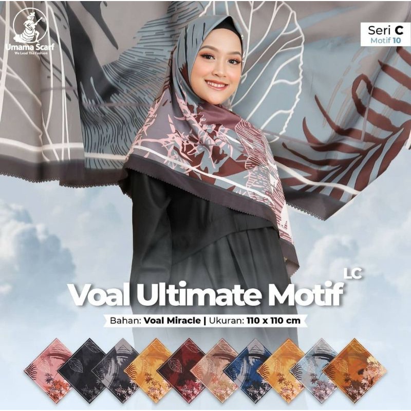 HIJAB SEGIEMPAT VOAL ULTIMATE MOTIF LC ORI BY UMAMA / HIJAB MOTIF KEKINIAN