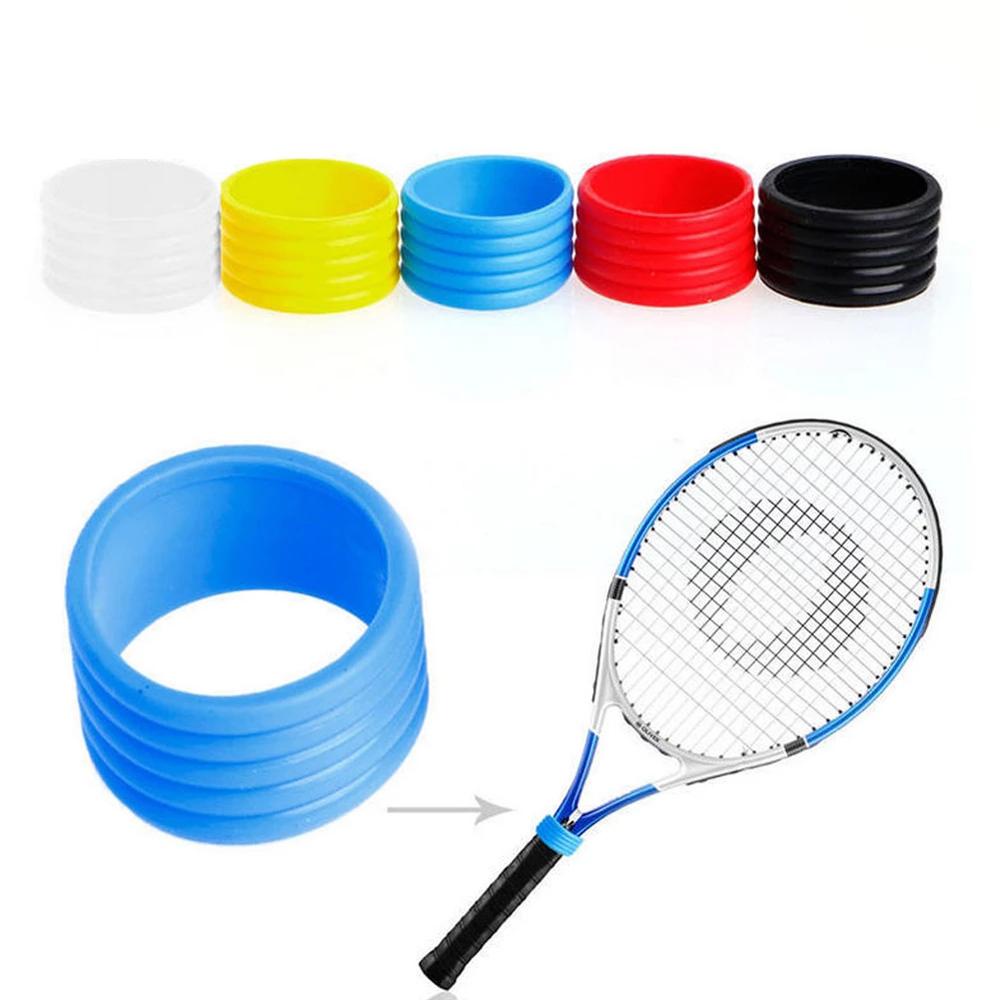 Lanfy Gagang Tenis Ringan Soft Handle Grip Ring 5Pcs Band Overgrips Hitam Raket Tenis Band