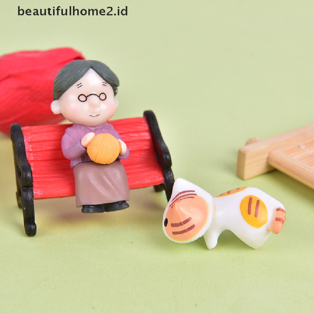 (Beautifulhome2) Buku Literatur Bahasa MandarinId 3pcs / Set Miniatur Pasangan Kakek Nenek Bahan Resin Untuk Dekorasi Rumah