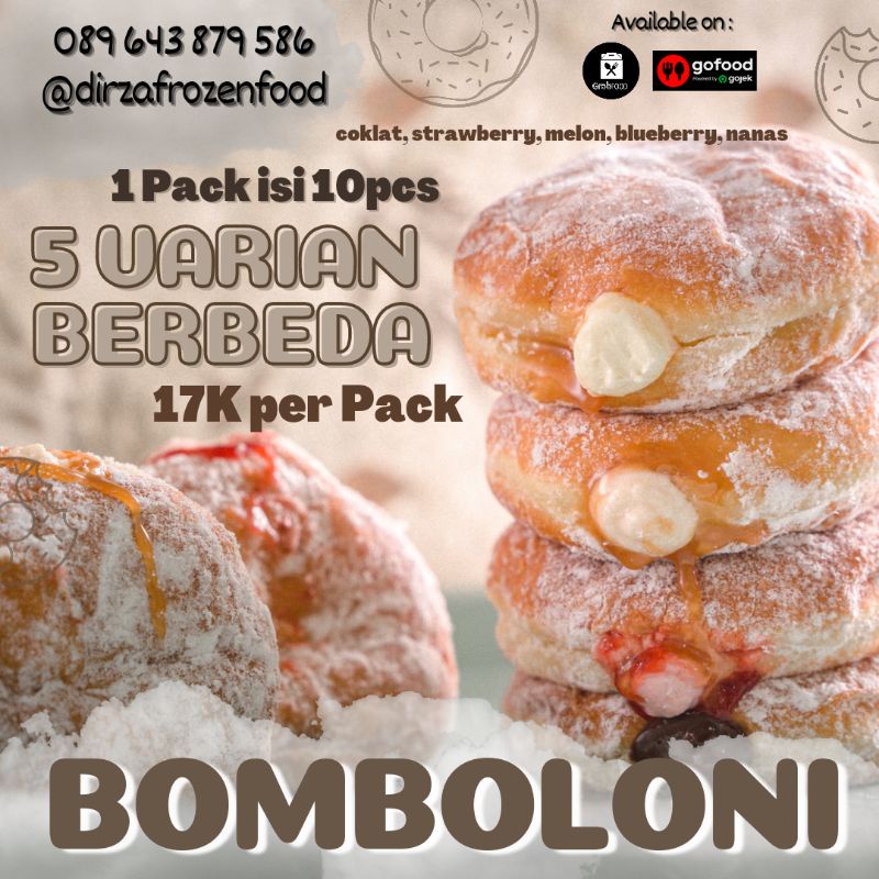 

BOMBOLONI DONAT GULA HALUS isi 10pcs Per Pack Dengan 5 Varian Rasa Berbeda