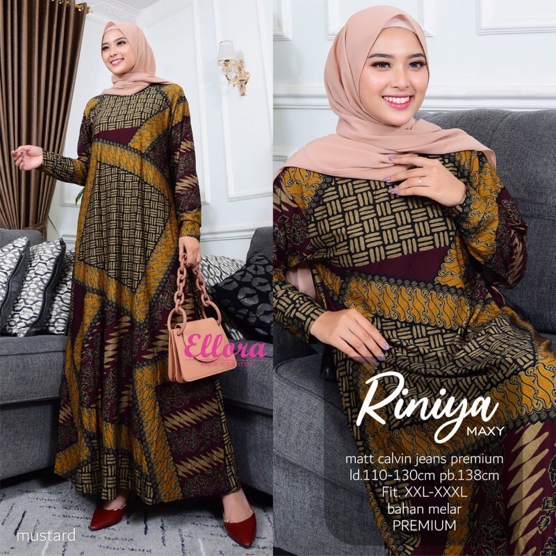 (BISA COD) DRESS KONDANGAN / GAMIS BUSUI / DRESS IBU IBU / DRESS CALVIN JEANS / GAMIS BATIK