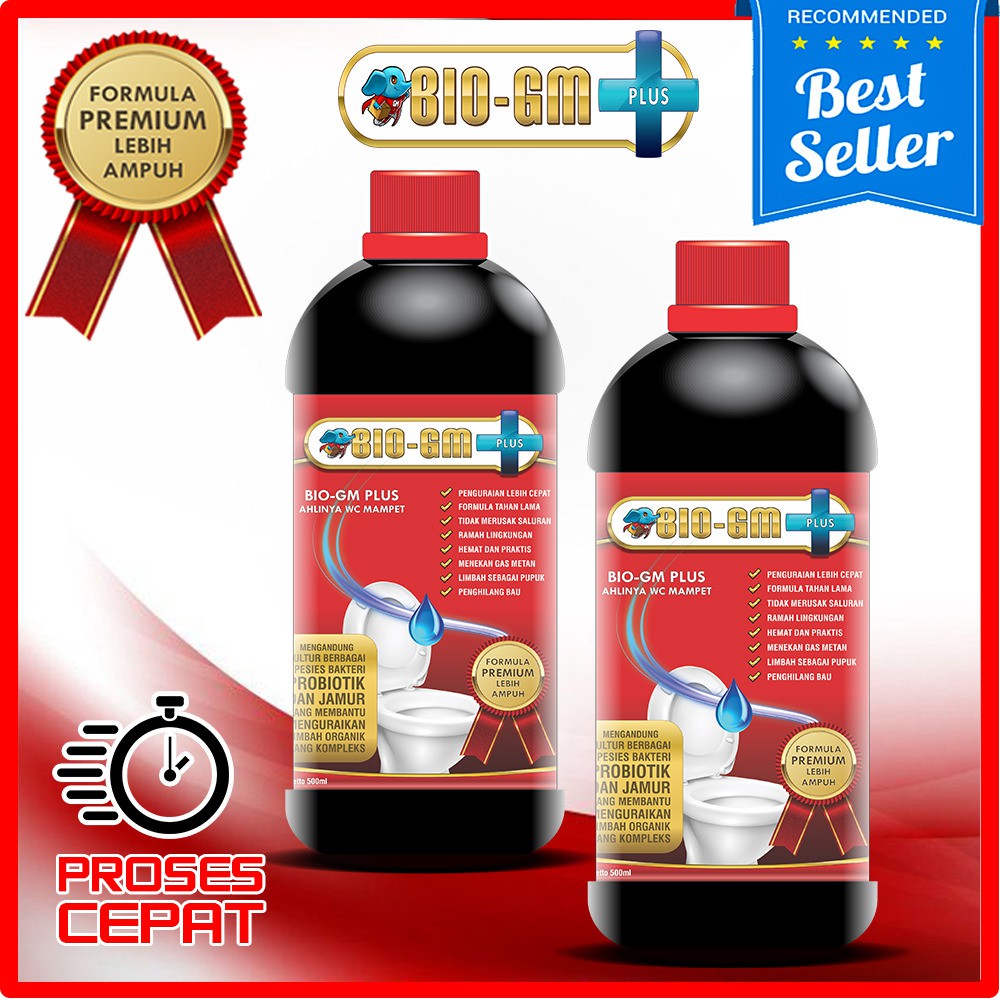 Pembersih WC Mampet Bio Gm plus 1 Botol dan kop WC