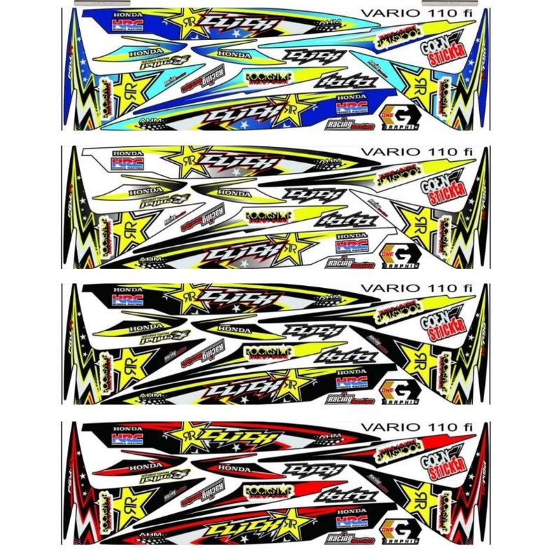 Striping Vario 110 Fi New Variasi Sticker Motor Stiker Scotlite Skotlet Motor Lis