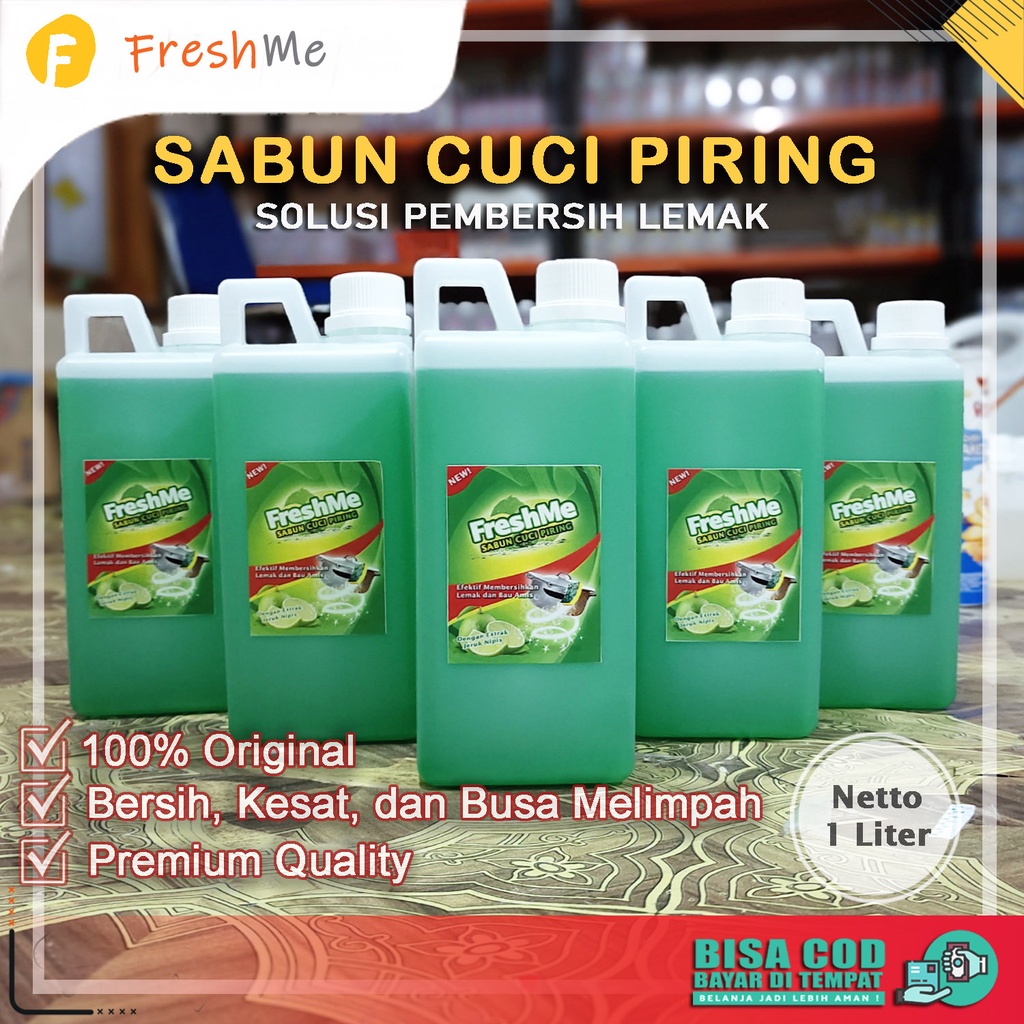 FRESHME Sabun Cuci Piring 1 Liter Antibacterial dengan Extrac Wangi Jeruk Nipis