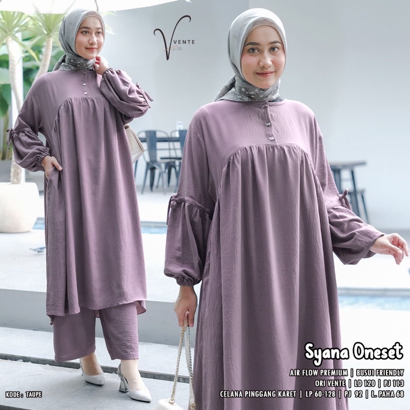 SYANA ONESET BY VENTE SETELAN JUMBO SET POLOS AIRFLOW