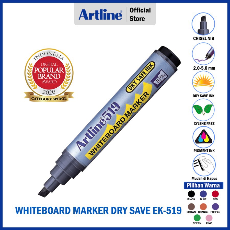 

SPIDOL ARTLINE NON PERMANENT ELECTRONIC WHITEBOARD MARKER EK-519