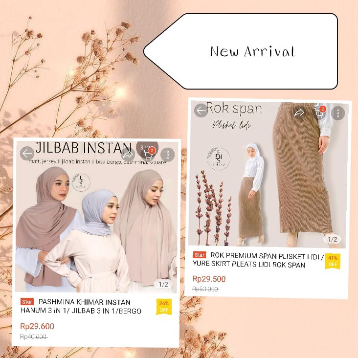 (1kg 15 pcs) Bergo maryam, bergo nisma, hijab aisya , khimar tali wolfis