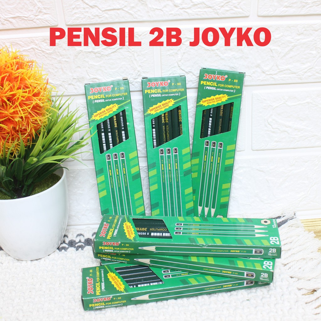 Jual Pensil 1 Pack 2b Joyko Hijau Pensil For Computer P 88 Isi 12 Pcs