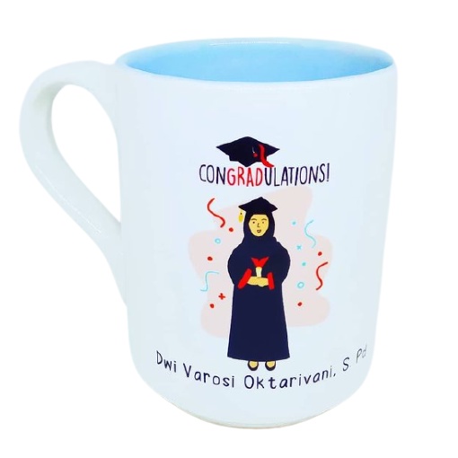 GELAS CUSTOM FOTO/MUG CUSTOM WARNA DALAM/HADIAH WISUDA GELAS FOTO/MUG WARNA DALAM BER SNI/GELAS CUST