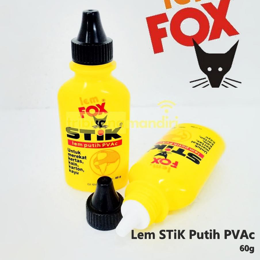 

-47 Lem FOX Stik 60 gram / Lem Putih PVAc ✼