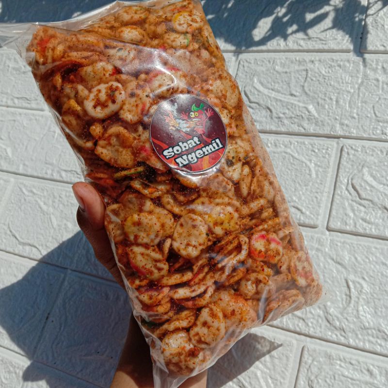 

krupuk seblak ¼kg krupuk pedas enak
