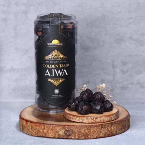 Golden Tamr Ajwa Kurma Ajwa Kurma Nabi Asli Madinah Premium 500gr  Kemasan EKSKLUSIF