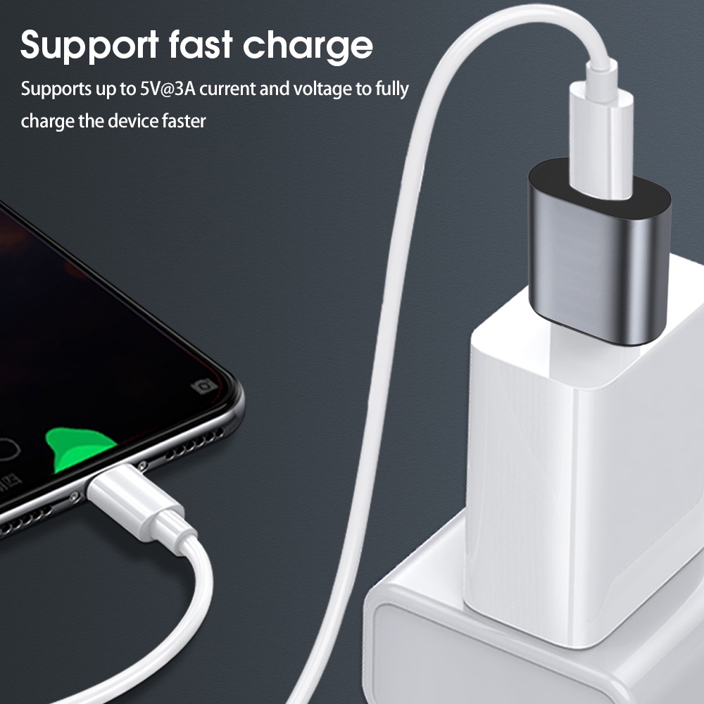 Adapter OTG USB Tipe C 3.1 10Gbps Transfer Data Fast Charging 3A Bahan Metal Untuk Samsung Xiaomi Tablet