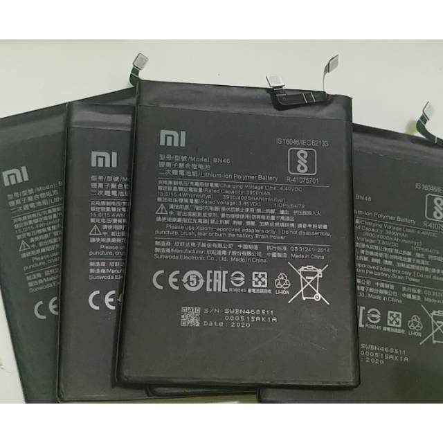Batre xiaomi bn46 redmi note 8