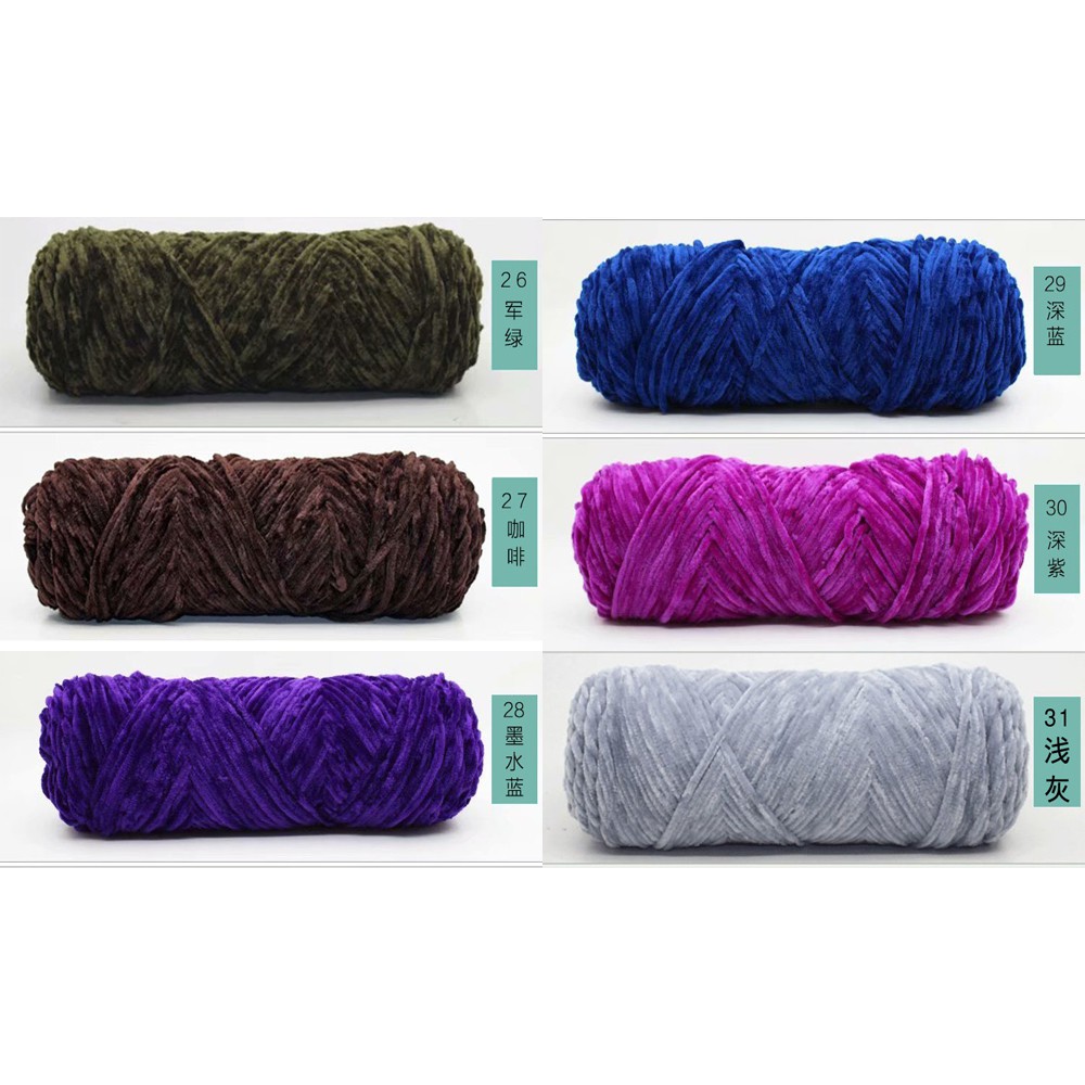 1-35 BENANG RAJUT BELUDRU IMPORT/VELVET YARN/ BENANG VELVET IMPORT