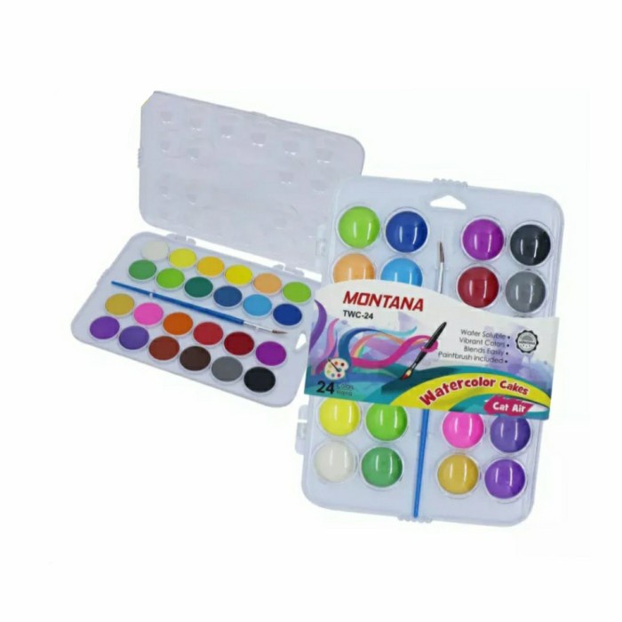 

Produk Terbaru Water Color Cakes 24 Warna, Cat Air Padat