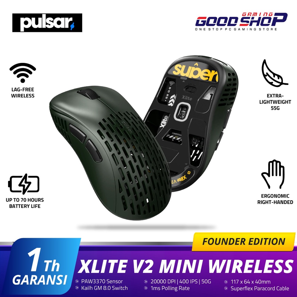 Pulsar Xlite V2 Mini Founders Edition Wireless - Gaming Mouse