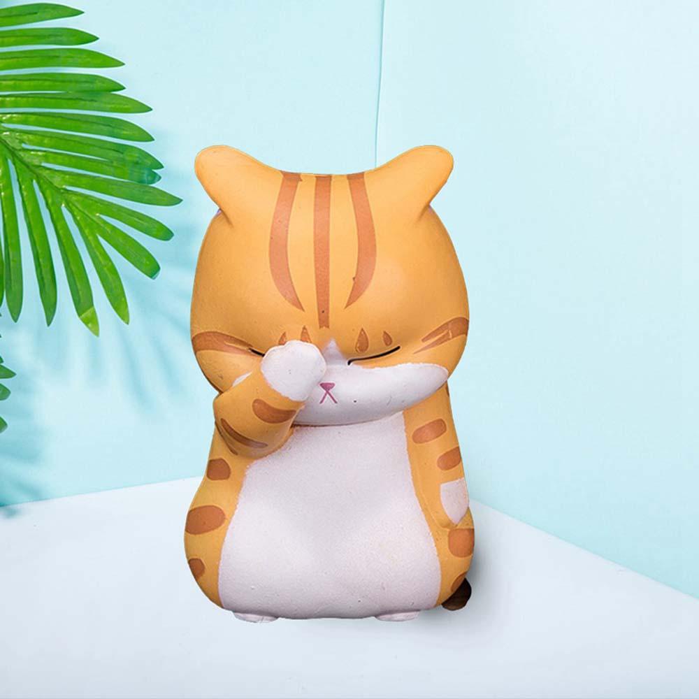 Agustina Miniatur Kucing Lucu Mainan Lucu Dekorasi Rumah Patung Figure Kartun