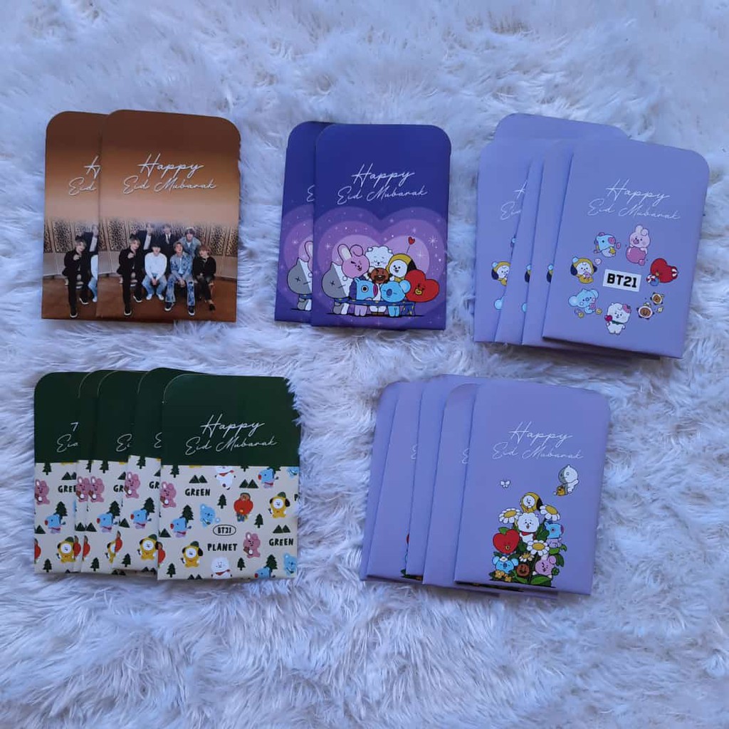 [READY STOCK]AMPLOP THR LEBARAN BT21 BTS SATUAN 1PCS