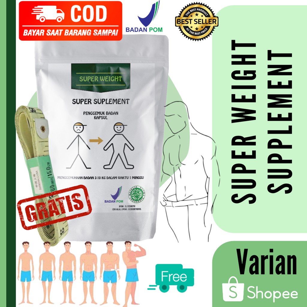 

PENGGEMUK BADAN SUPER WEIGHT GAIN OBAT VITAMIN SUPLEMEN SUSU PENAMBAH BERAT BADAN