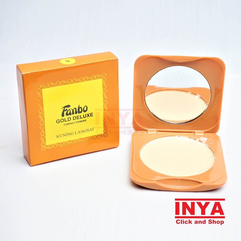 FANBO GOLD DELUXE 5 KUNING LANGSAT COMPACT POWDER 20gr - BEDAK PADAT