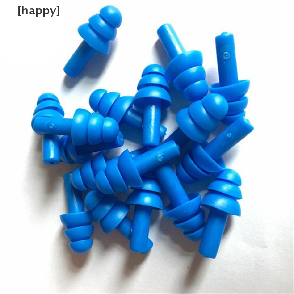 20pcs Ear Plugs Bahan Silikon Anti Bising Nyaman Untuk Belajar Tidur