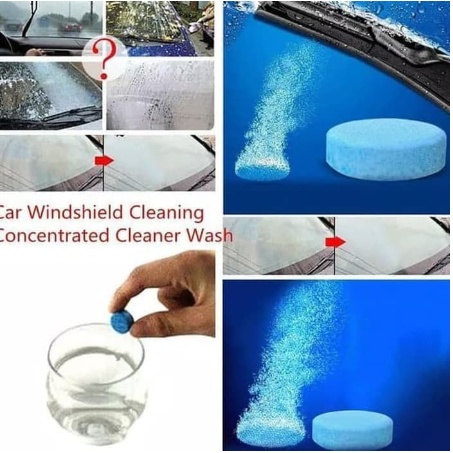 GLASS TABLET CLEANER SABUN PEMBERSIH KACA MOBIL 1 PCS TABLET  SABUN CAIRAN AIR WIPER MOBIL fluid