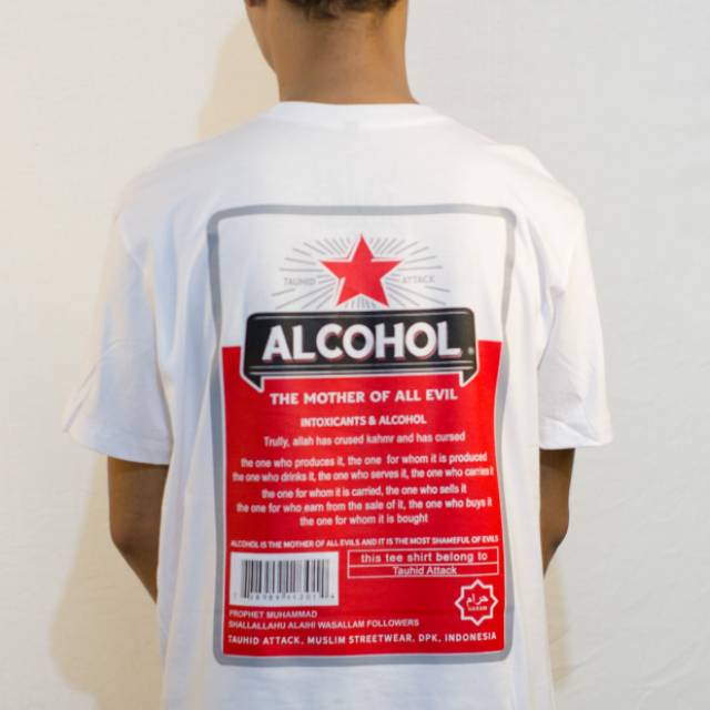 KAOS DAKWAH ALCOHOL KAOS BIR BINTANG