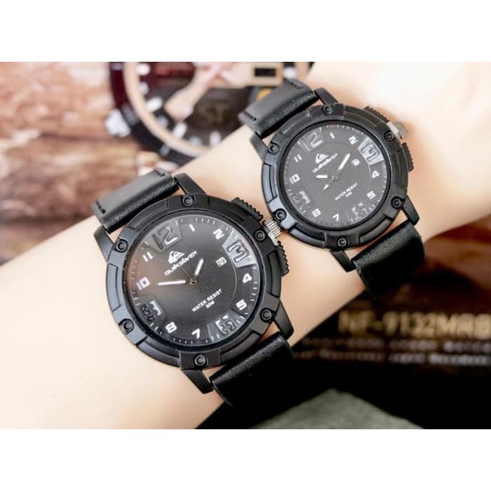 JAM TANGAN COUPLE QUICKSILVER NEW PRIA WANITA KULIT QS007