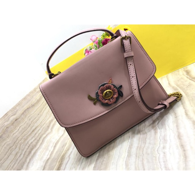Jual COACH Parker Top Handle With Tea Rose Stones Shopee Indonesia