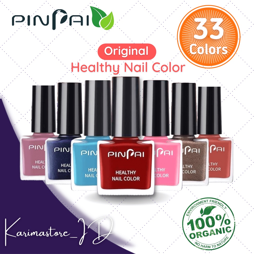 Original Pinpai Kuteks Cat Kuku Water Base Cepat Kering Dapat Dikelupas
