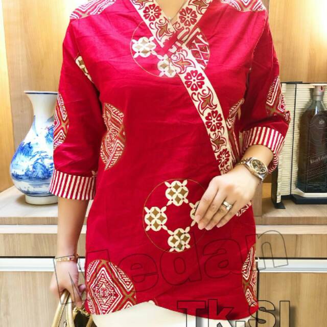 Blouse Batik Kombinasi