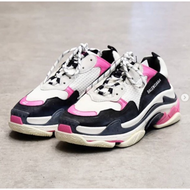 SEPATU BALENCIAGA TRIPLE S BLACK PINK 100% BALENCIAGA AUTHENTIC