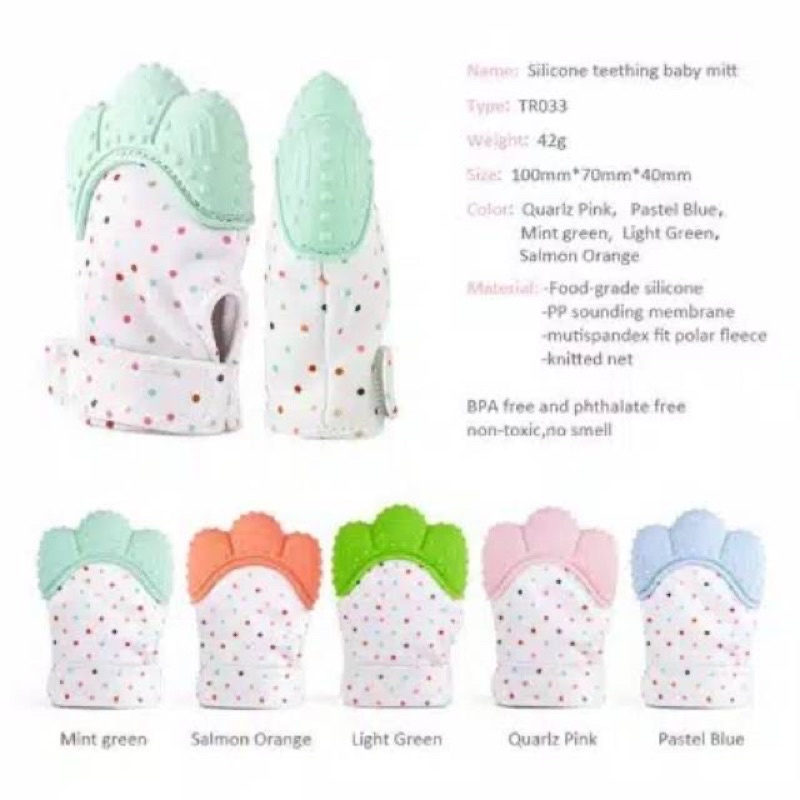 Sarung Tangan Teether Bayi / Mitten Baby Glove Teether