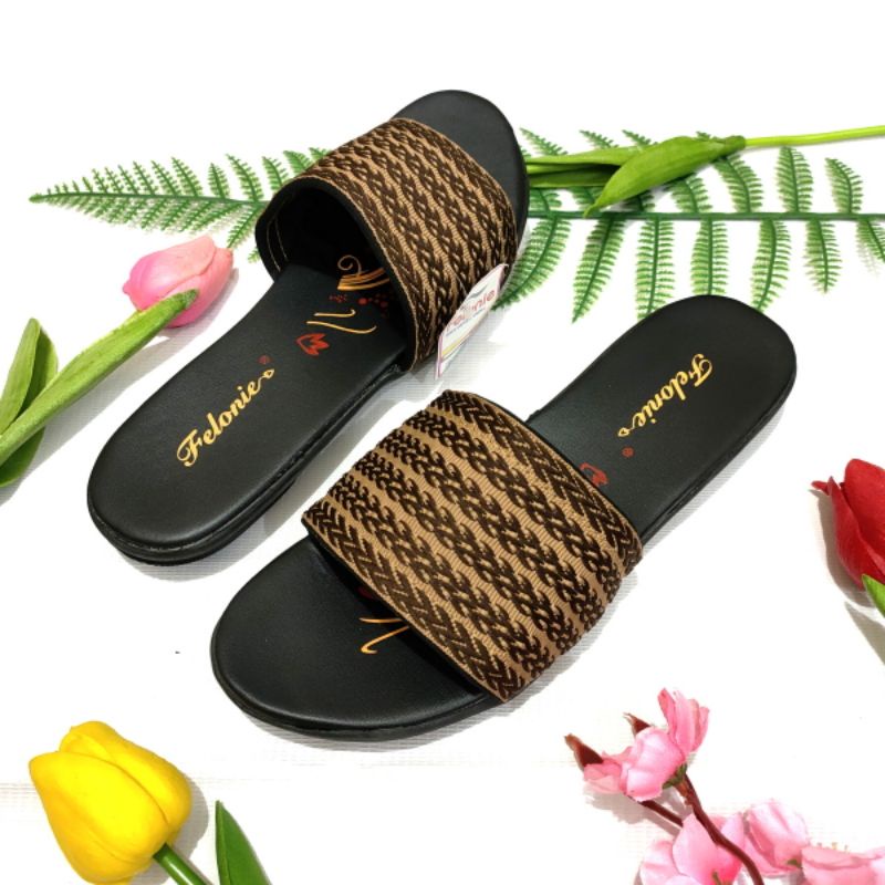 Sandal wanita terbaru murah Felonie DH 02 Rajut kekinian trendy keren elegan