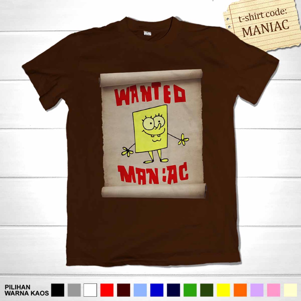 Kaos SPONGEBOB WANTED, Burnonan Lucu