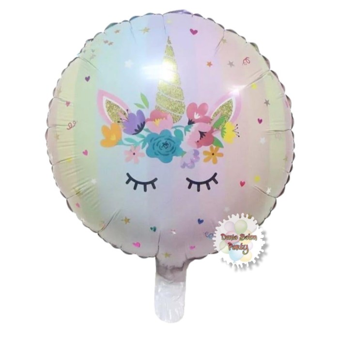 Balon Foil Unicorn Bulat / Pegasus Unicorn Bulat