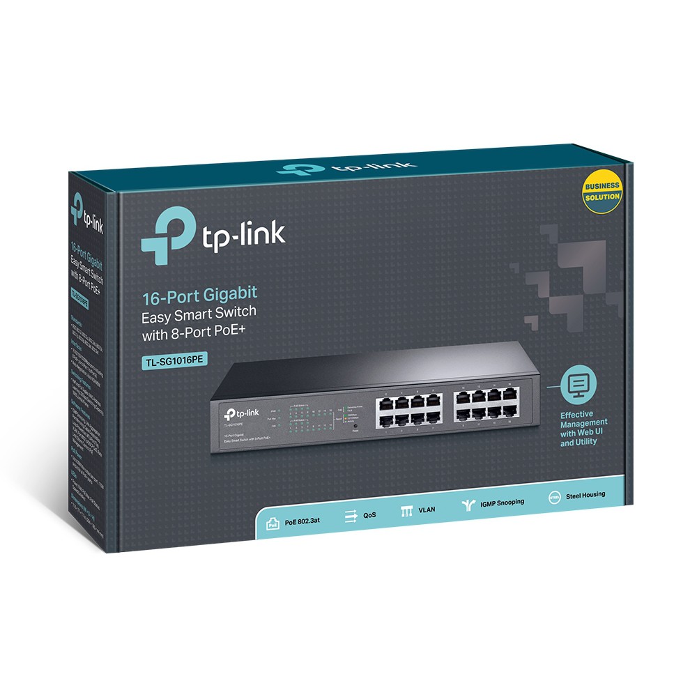 TP-Link Switch TL-SG1016PE 16port Gb Easy Smart Switch with 8port PoE+