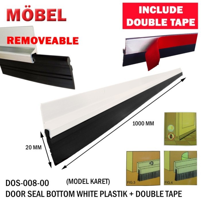 Lis Penutup Celah Bawah Pintu Model Karet / Door Bottom Seal