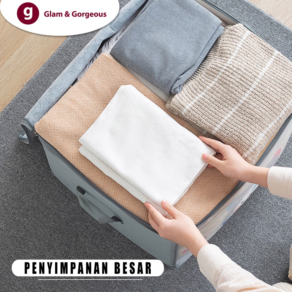 Kotak Penyimpanan Baju Selimut Mainan Serbaguna Storage Box Organizer TP008