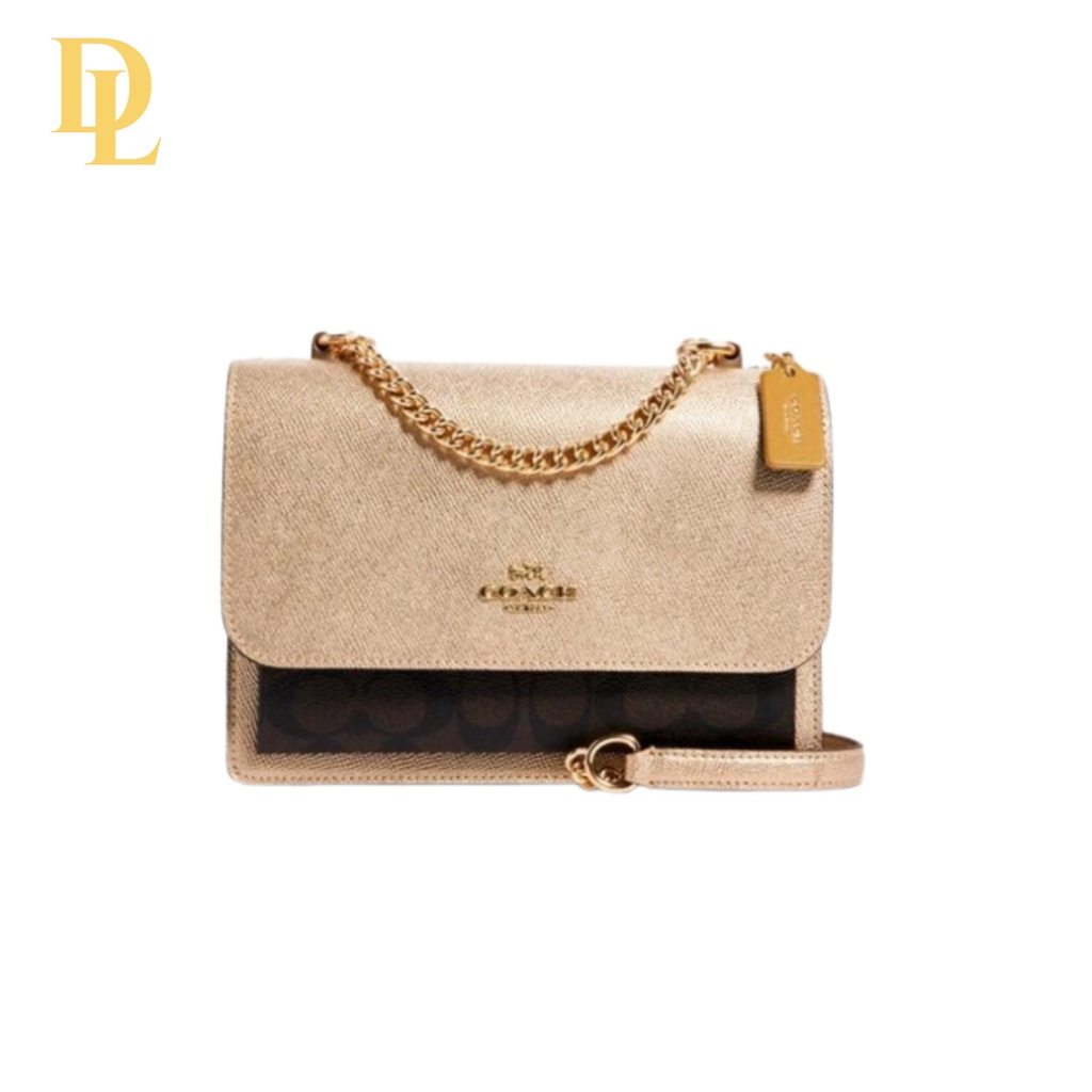COACH KLARE IN SIGNATURE CANVAS - GOLD MAHOGANY (1425)