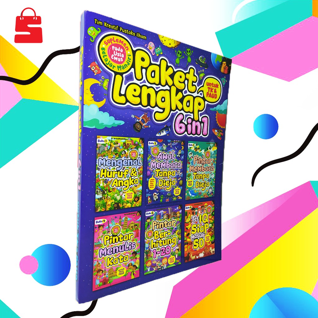  BUKU ANAK TK  PAUD PAKET LENGKAP 6IN1 UNTUK TK  PAUD 