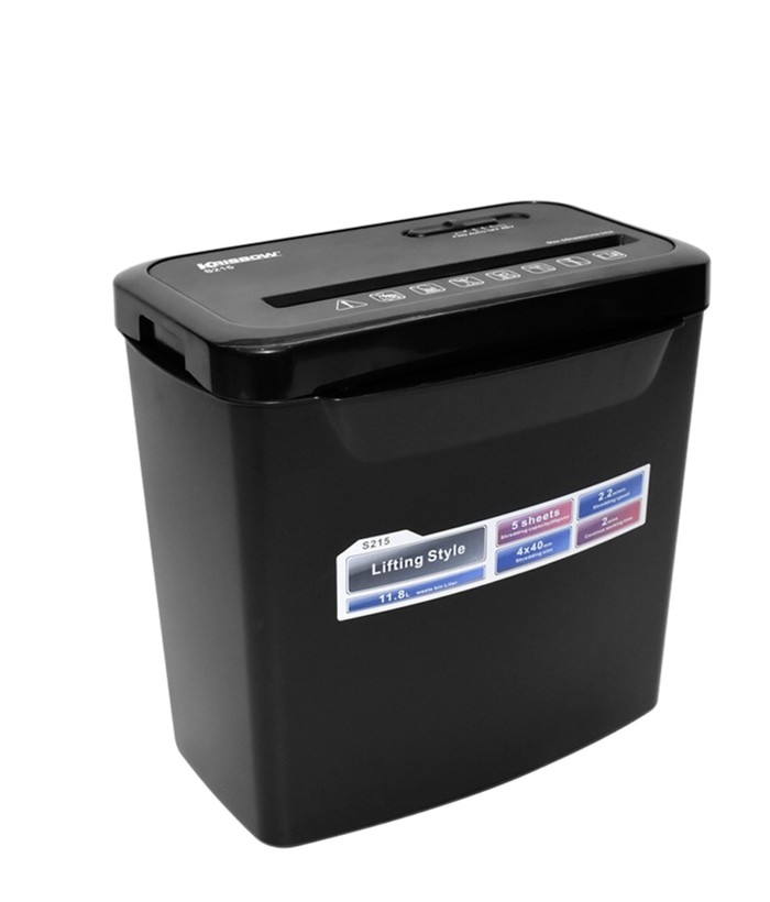 Krisbow Mesin Penghancur Kertas S215 PAPER SHREDDER BLK S215